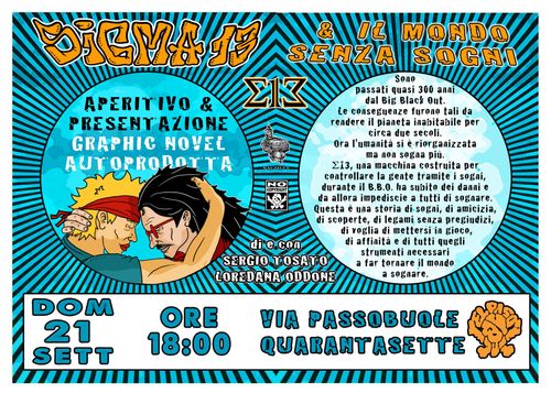 Presentazione della graphic novel "SIGMA 13 & IL MONDO SENZA SOGNI"