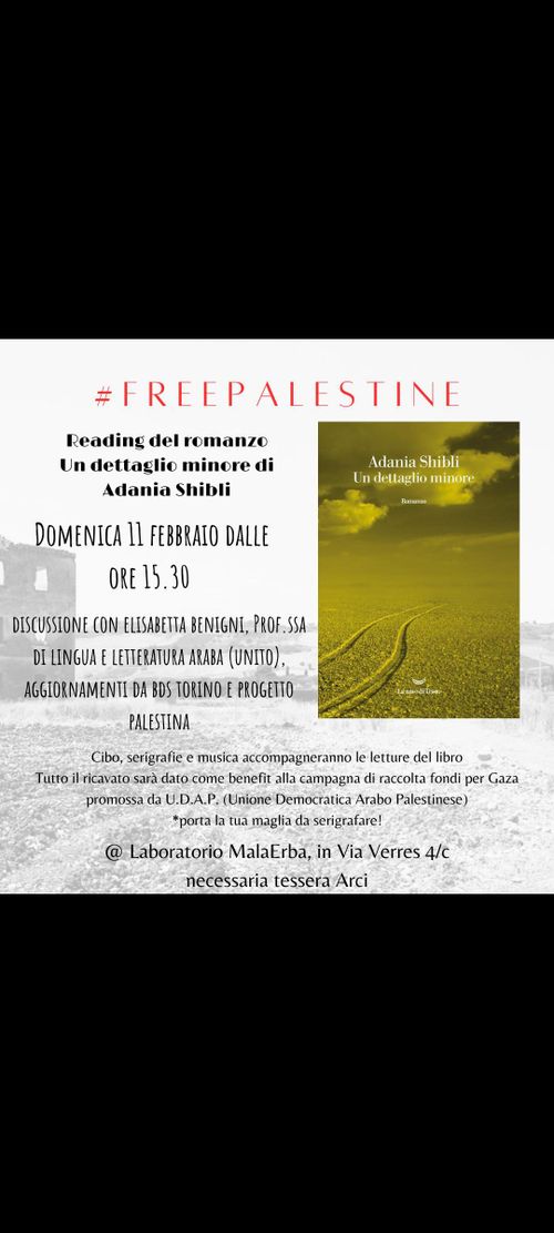Freepalestine!!benefit per Gaza 