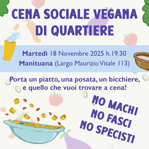 Cena sociale CRAB vegana