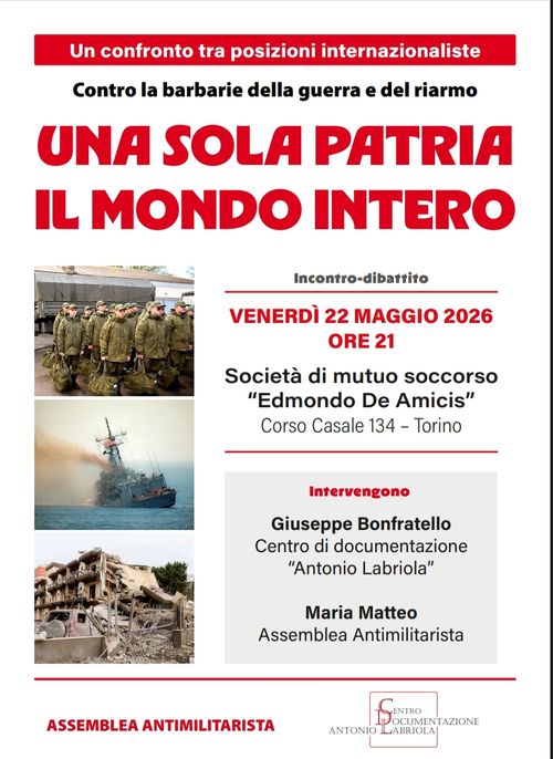 Una sola patria il mondo intero