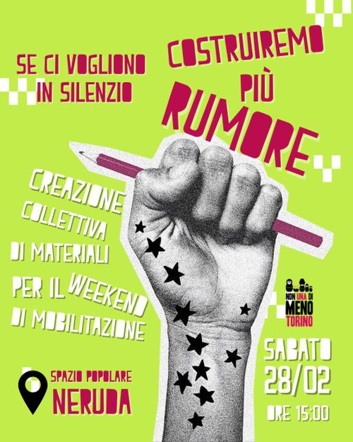 Creazione collettiva materiali per il week-end di monilitazione del 7-8-9 marzo