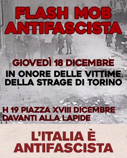 Flash mob martiri strage fascista 18 dicembre 1922