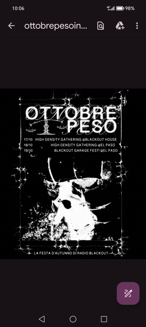 OTTOBRE È PESO ⚙️ TRE GIORNI DI BLACKOUT TOTALE 🔪🔪🔪