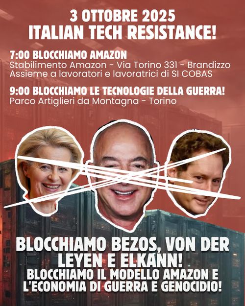 Blocchiamo LE TECNOLOGIE DELLA GUERRA!