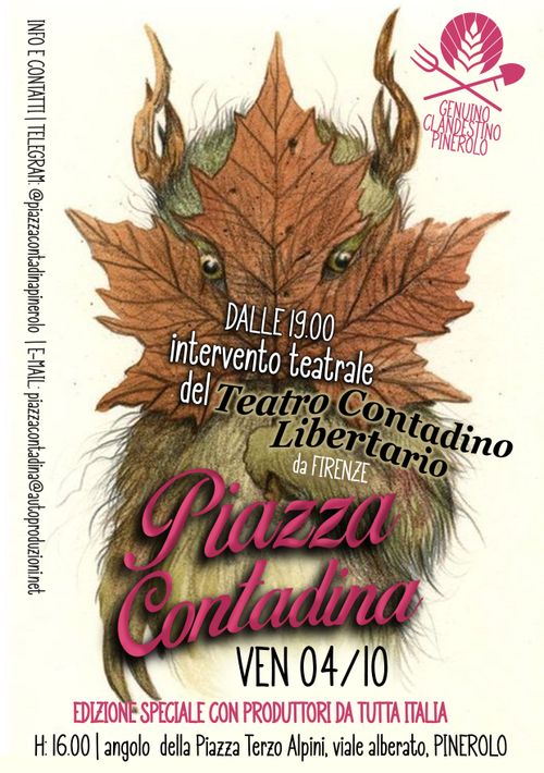 Festa di Genuino clandestino - Contadini da tutta Italia - Teatro contadino libertario